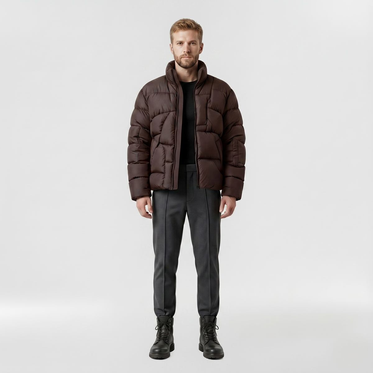 Men's Quilted Insulated Puffer Jacket