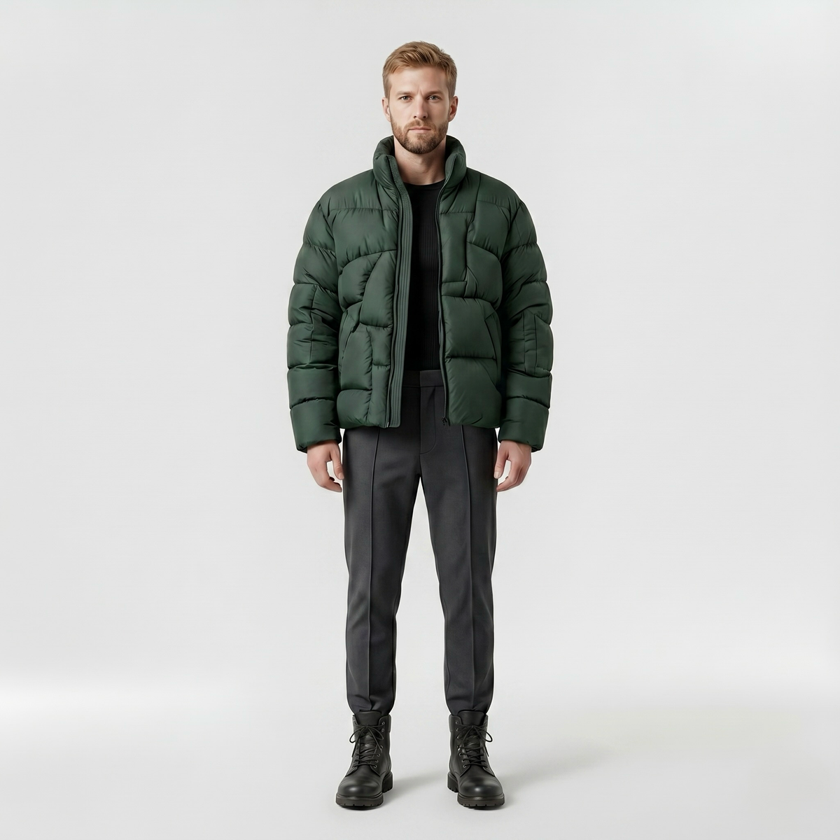 Men's Quilted Insulated Puffer Jacket